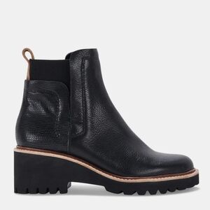 NWB Dolce Vita Huey H2O Black Leather Boots, Size 8